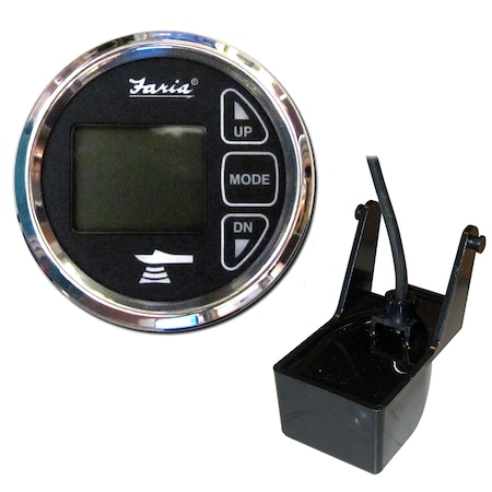 Faria Beede Instruments 2" Dual Depth Sounder w/Air & Water Temp Transom Mount Transduce 13752